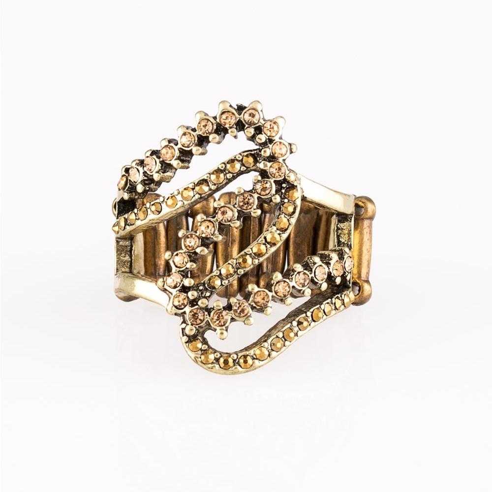 Pretty golden brass ring